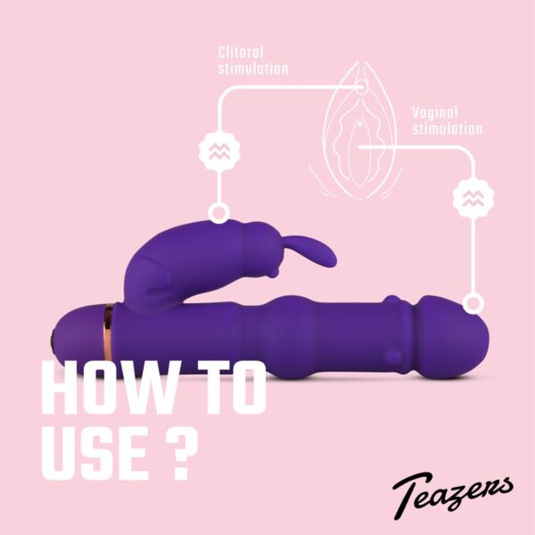 Teazers - Silicone Rabbit Vibrator Purple - Image 9