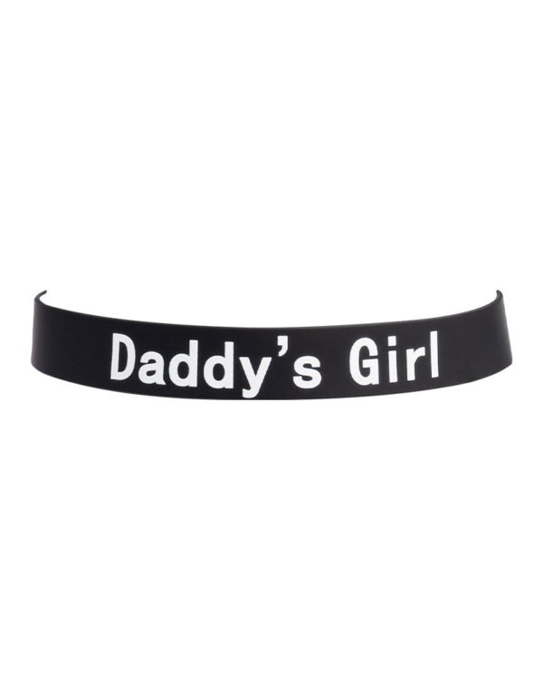 Rimba - Collar with Inscription Daddy's Girl - Black & White - Image 2