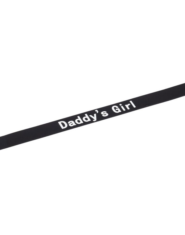 Rimba - Collar with Inscription Daddy's Girl - Black & White - Image 4