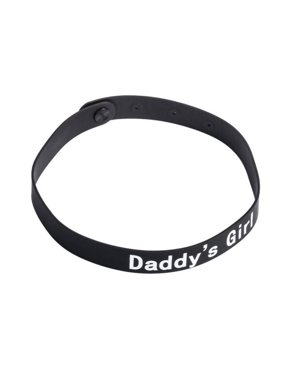 Rimba - Collar with Inscription Daddy's Girl - Black & White - Image 3