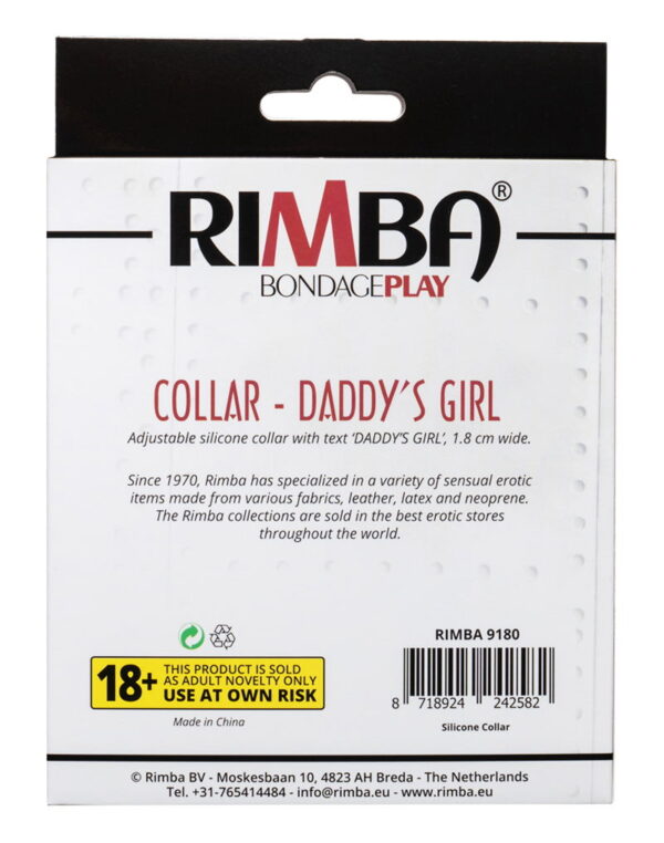 Rimba - Collar with Inscription Daddy's Girl - Black & White - Image 9
