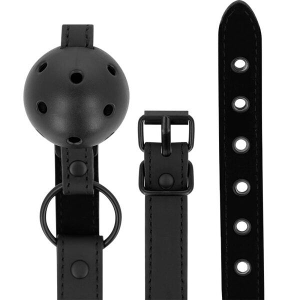 Intense - Fetish Vegan Leather Breathable Ball Gag - Image 3