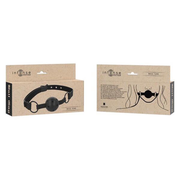 Intense - Fetish Vegan Leather Breathable Ball Gag - Image 5
