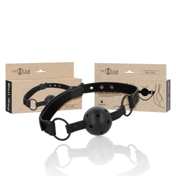 Intense - Fetish Vegan Leather Breathable Ball Gag