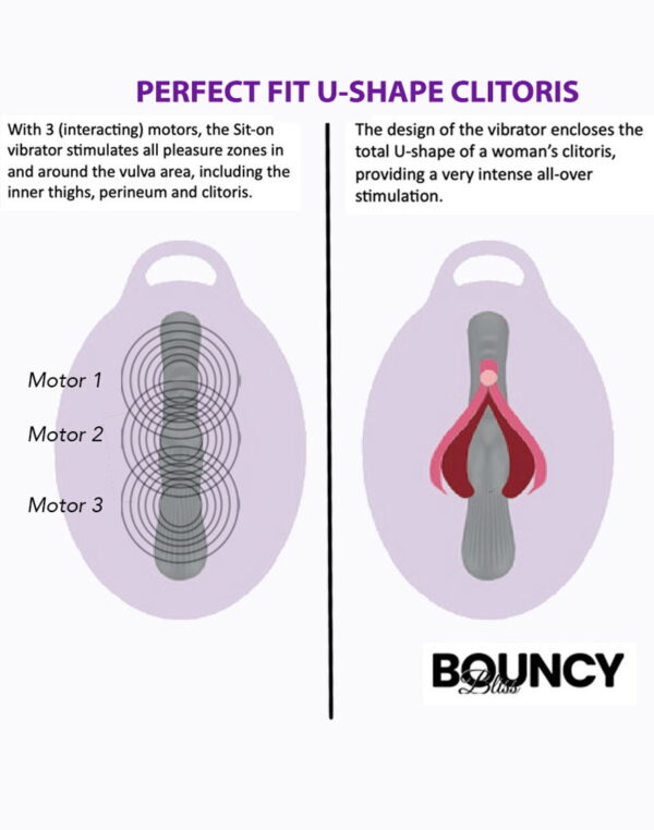 Bouncy Bliss - Flow Sit-On Vibrator Purple - Image 13
