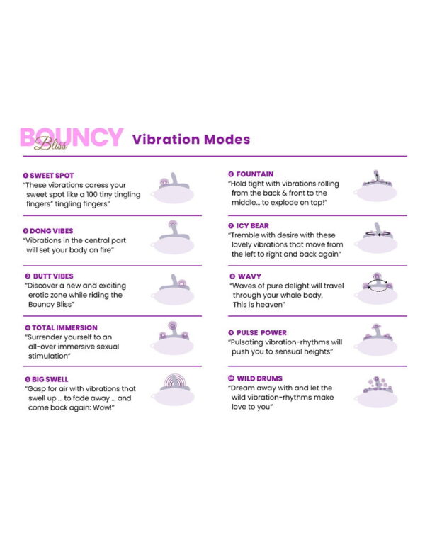 Bouncy Bliss - Flow Sit-On Vibrator Purple - Image 14