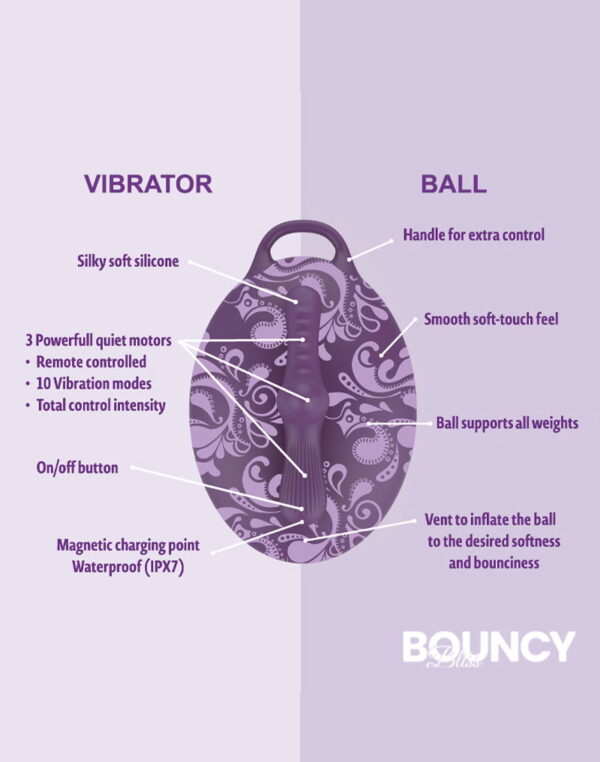 Bouncy Bliss - Flow Sit-On Vibrator Purple - Image 16