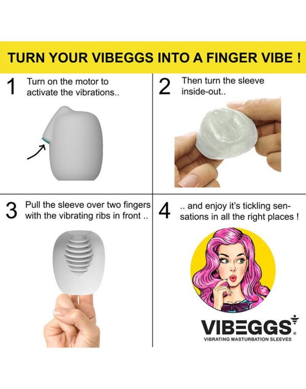 Vibeggs - Twisty Tongues Vibrating Masturbation Sleeve White - Image 6