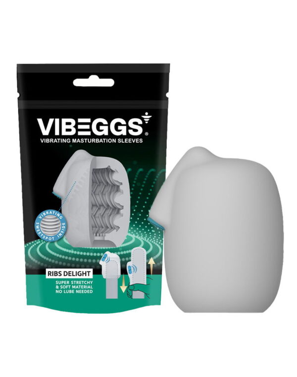 Vibeggs - Ribs Delight Vibrating Masturbation Sleeve White