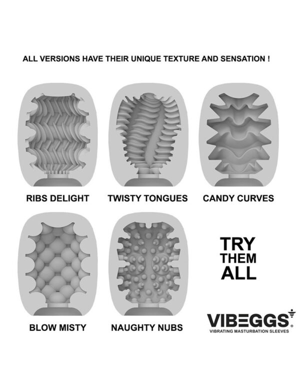 Vibeggs - Ribs Delight Vibrating Masturbation Sleeve White - Image 5