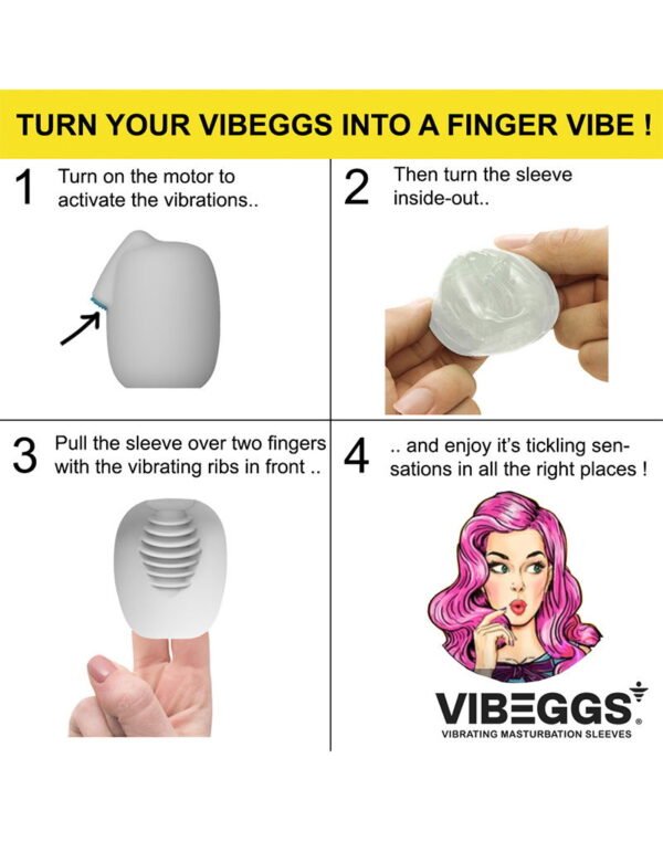 Vibeggs - Ribs Delight Vibrating Masturbation Sleeve White - Image 7