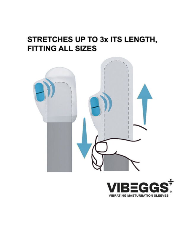 Vibeggs - Ribs Delight Vibrating Masturbation Sleeve White - Image 6