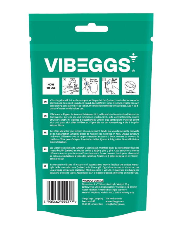 Vibeggs - Ribs Delight Vibrating Masturbation Sleeve White - Image 11