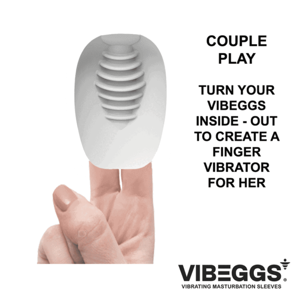 Vibeggs - Ribs Delight Vibrating Masturbation Sleeve White - Image 9