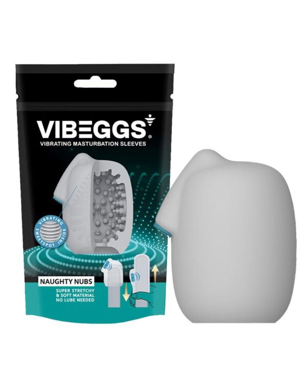 Vibeggs - Naughty Nubs Vibrating Masturbation Sleeve White