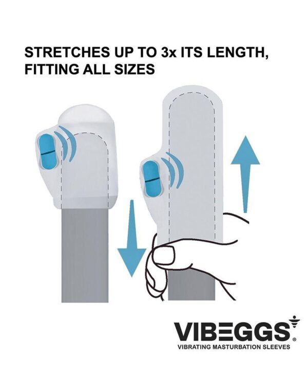 Vibeggs - Naughty Nubs Vibrating Masturbation Sleeve White - Image 7