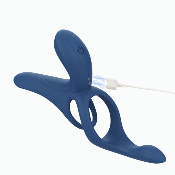 HoneyPlayBox – Pleasure Pivot App-Controlled Couples Vibrator Blue - Image 2