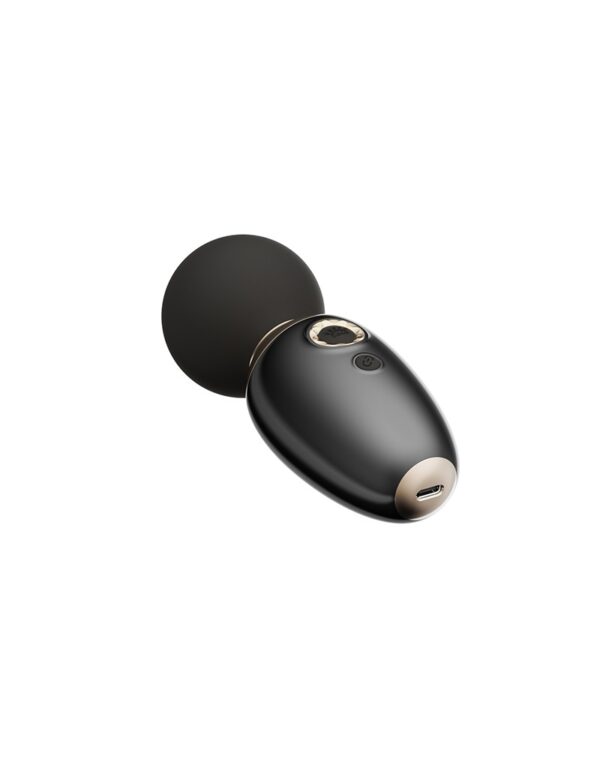 ZALO - Ava Heating Mini Wand Vibrator With App Control Black - Image 3