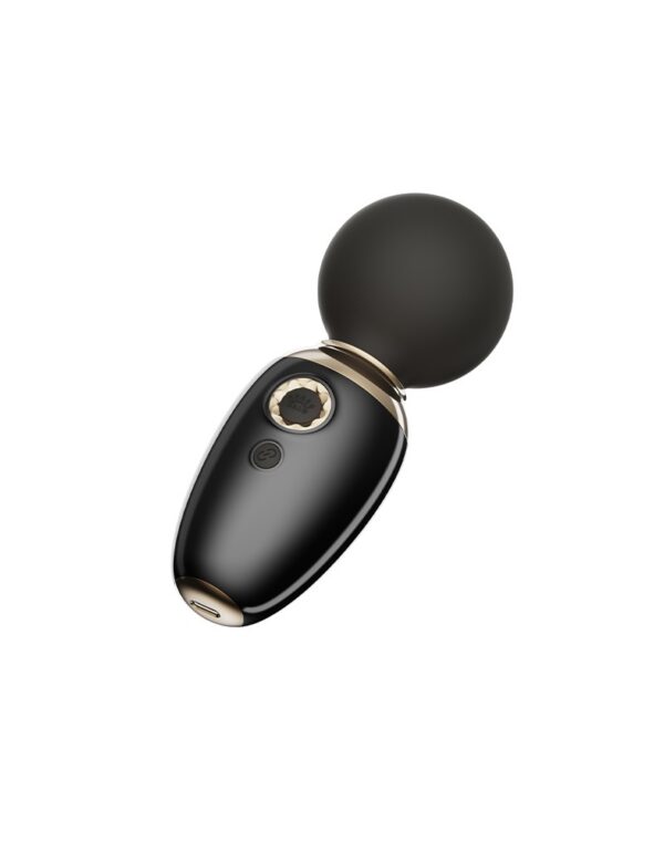 ZALO - Ava Heating Mini Wand Vibrator With App Control Black - Image 4
