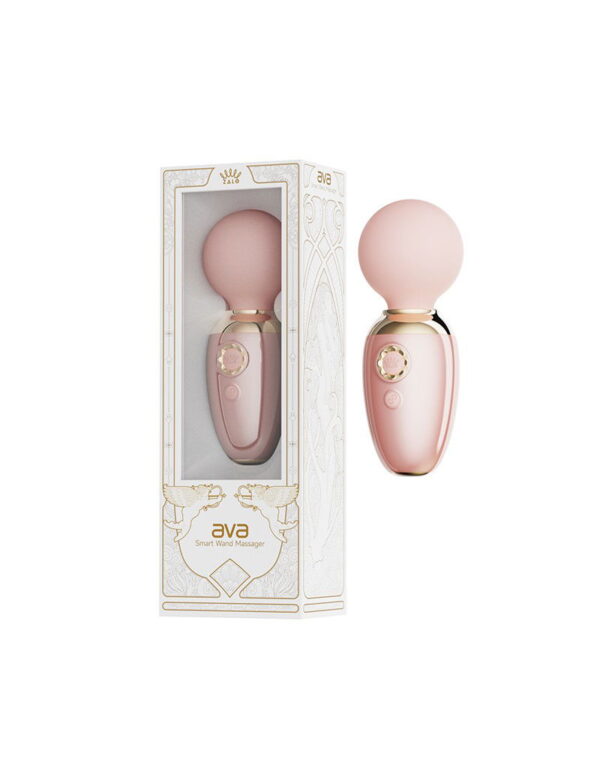 ZALO - Ava Heating Mini Wand Vibrator With App Control Pink - Image 8