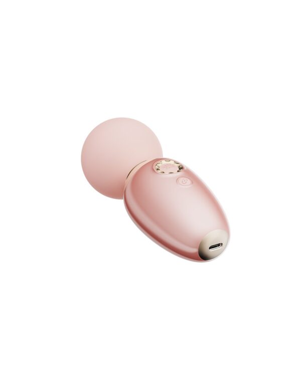ZALO - Ava Heating Mini Wand Vibrator With App Control Pink - Image 5