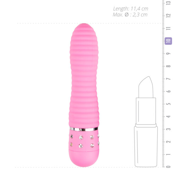 EasyToys Vibe Collection – Mini Vibrator Ribbed Pink - Image 3