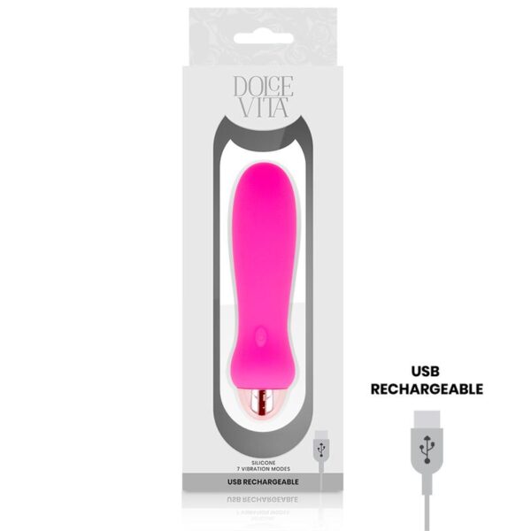 Dolce Vita - Pink Five Rechargeable 7 Speed Vibrator - Image 3
