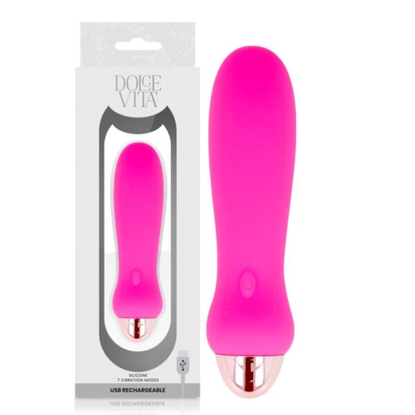 Dolce Vita - Pink Five Rechargeable 7 Speed Vibrator - Image 4