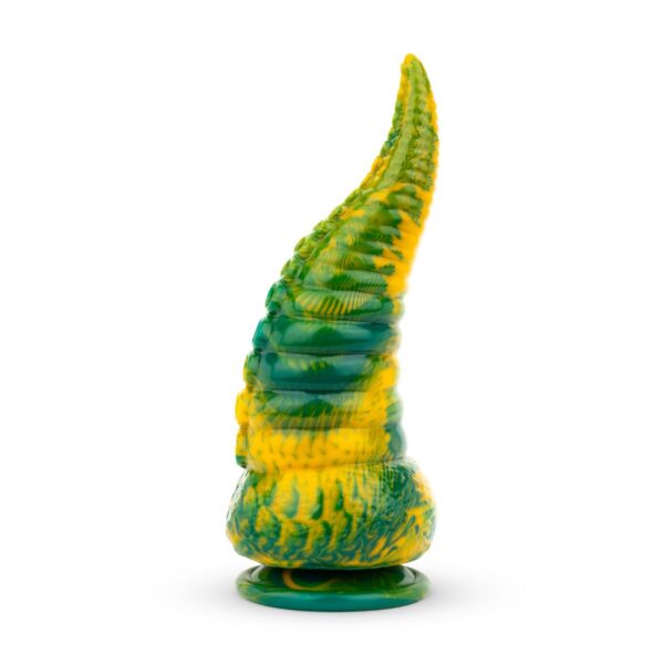 Mythical Mates - Tentacle Delight Green & Yellow 8.7 Inch Dildo - Image 4