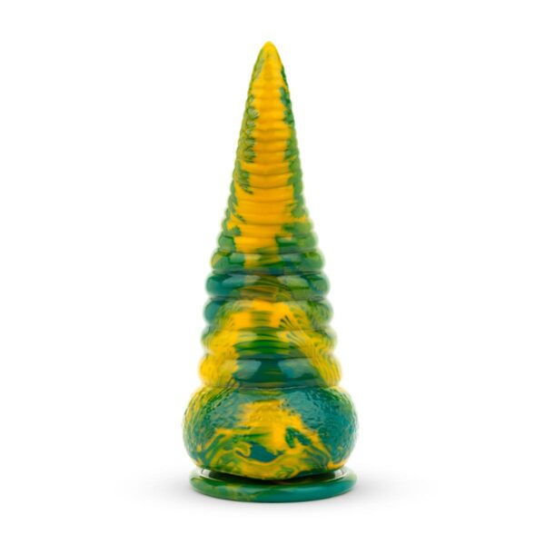 Mythical Mates - Tentacle Delight Green & Yellow 8.7 Inch Dildo - Image 5