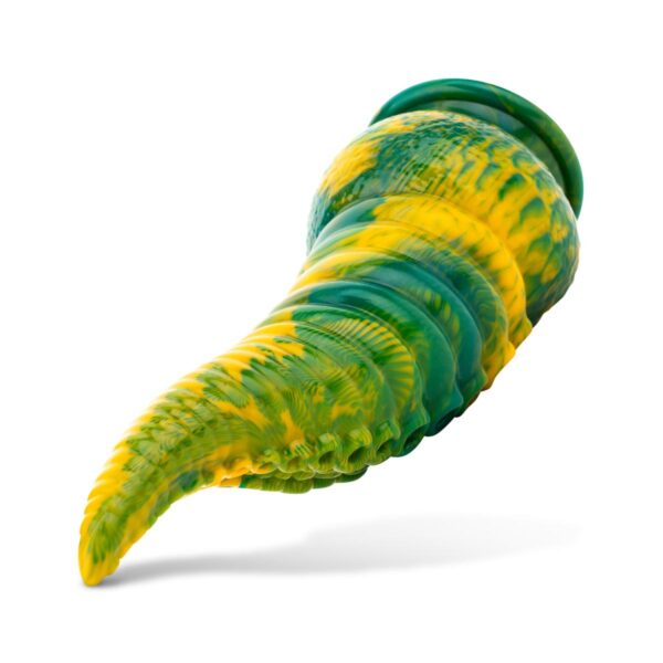 Mythical Mates - Tentacle Delight Green & Yellow 8.7 Inch Dildo - Image 6