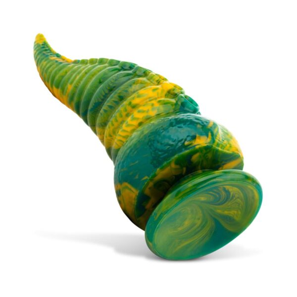 Mythical Mates - Tentacle Delight Green & Yellow 8.7 Inch Dildo - Image 7