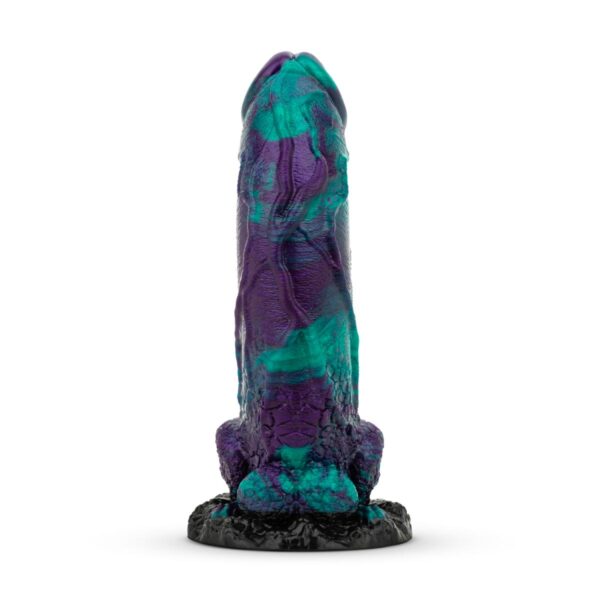Mythical Mates - Dragonfly 8.9 Inch Dildo Purple & Green - Image 3
