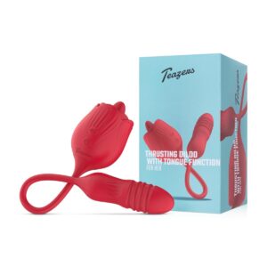 Teazers - Rose Vibrator with Thrusting Dildo