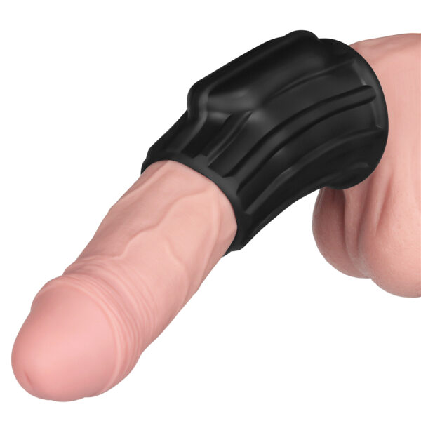 Lovetoy - Ridge Knights Vibrating Cock Ring Black - Image 5