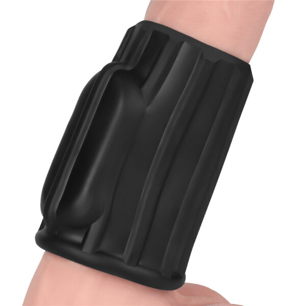 Lovetoy - Ridge Knights Vibrating Cock Ring Black - Image 6