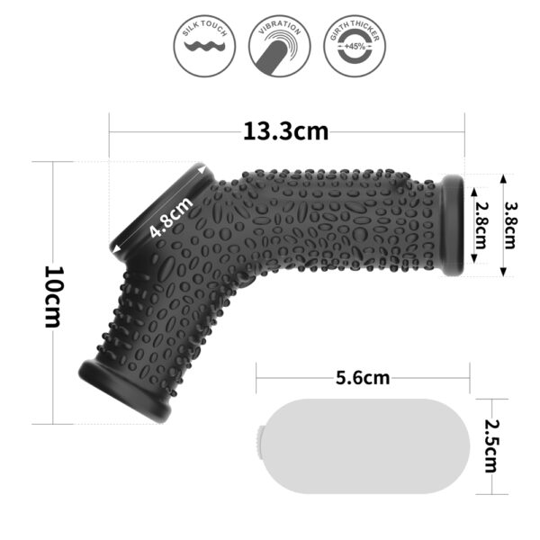 Lovetoy - Vibrating Drip Knights Cock Ring with Scrotum Sleeve Black - Image 11