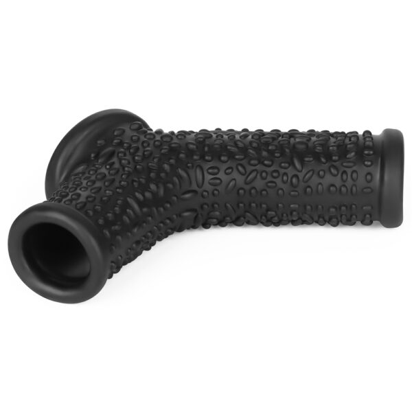 Lovetoy - Vibrating Drip Knights Cock Ring with Scrotum Sleeve Black - Image 9