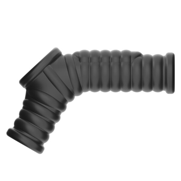Lovetoy - Vibrating Wave Knights Cock Ring with Scrotum Sleeve Black - Image 2