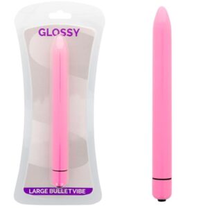 Glossy - Slim Bullet Vibrator 7 Inch Pink