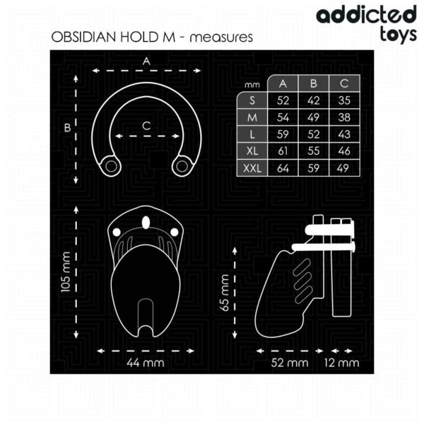 Addicted Toys - Obsidian Hold Penis Cage M - Image 6