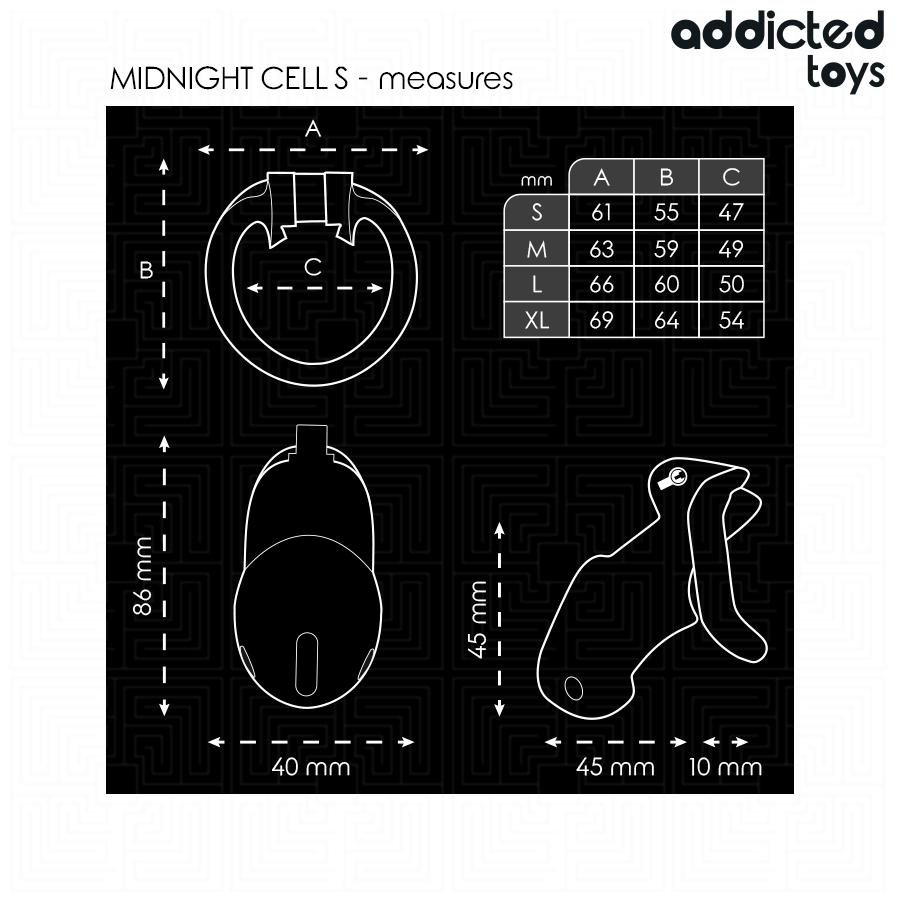 Addicted Toys - Midnight Cell Penis Cage S 4.8 CM - Image 6