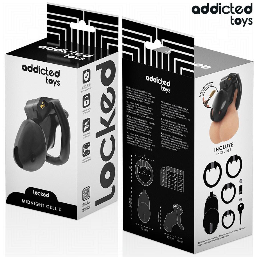 Addicted Toys - Midnight Cell Penis Cage S 4.8 CM - Image 7