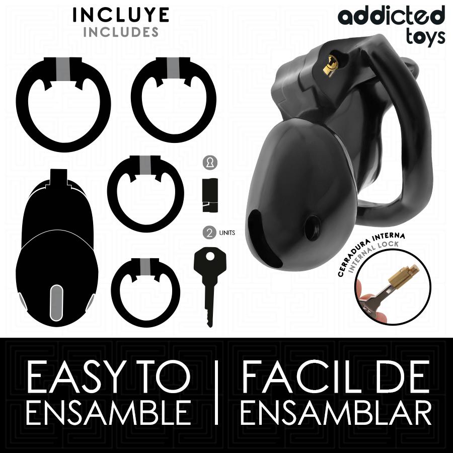 Addicted Toys - Midnight Cell Penis Cage S 4.8 CM - Image 4