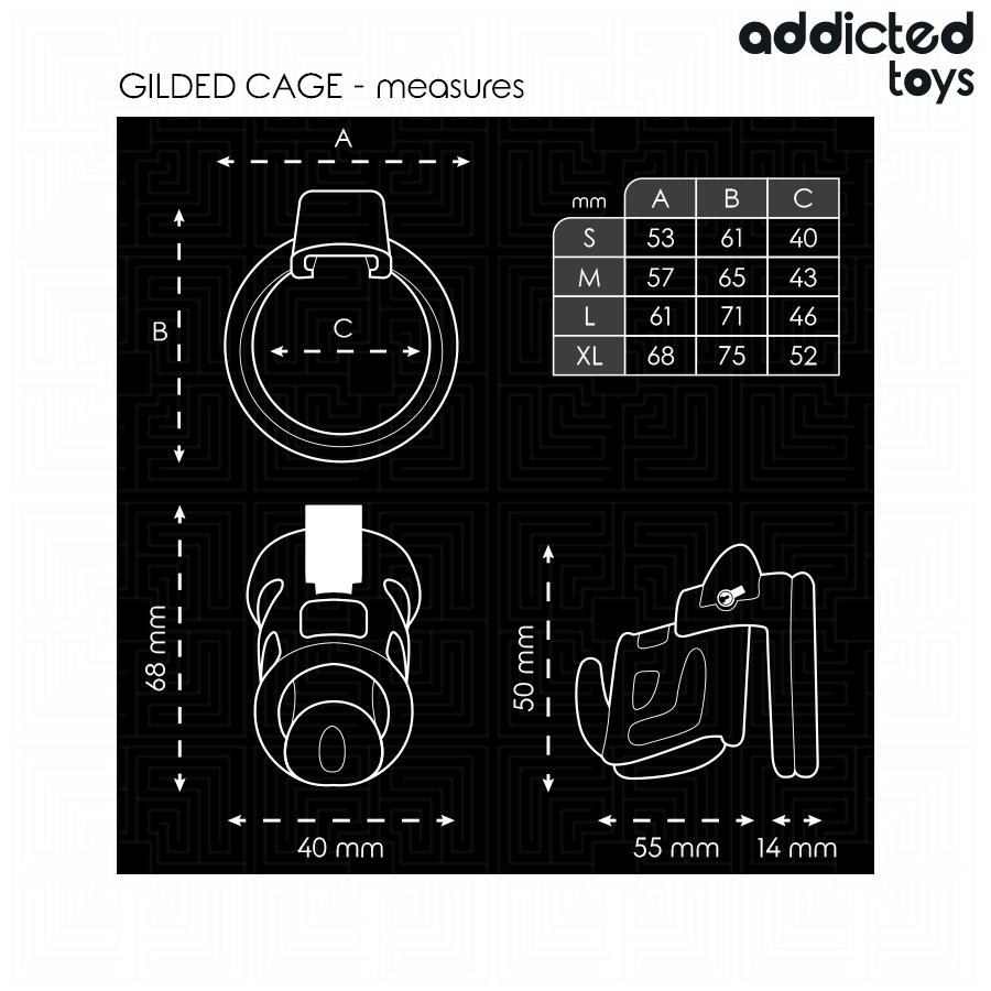 Addicted Toys - Gilded Silicone Penis Cage 8.5 CM - Image 5