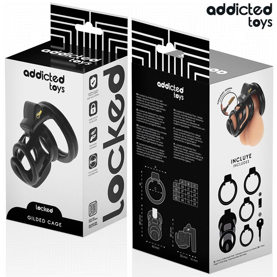 Addicted Toys - Gilded Silicone Penis Cage 8.5 CM - Image 6