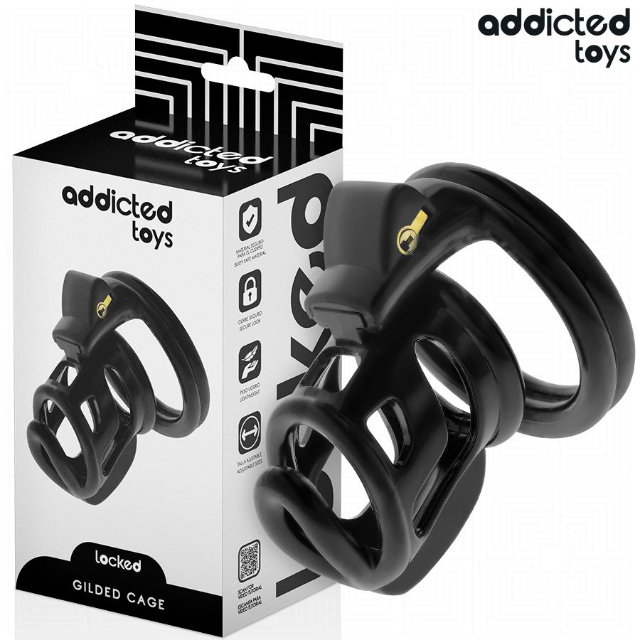 Addicted Toys - Gilded Silicone Penis Cage 8.5 CM