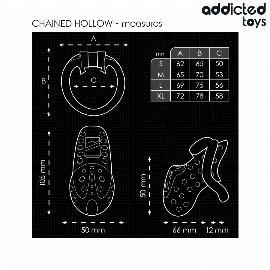 Addicted Toys - Chained Hollow Penis Cage 10.5 CM - Image 6