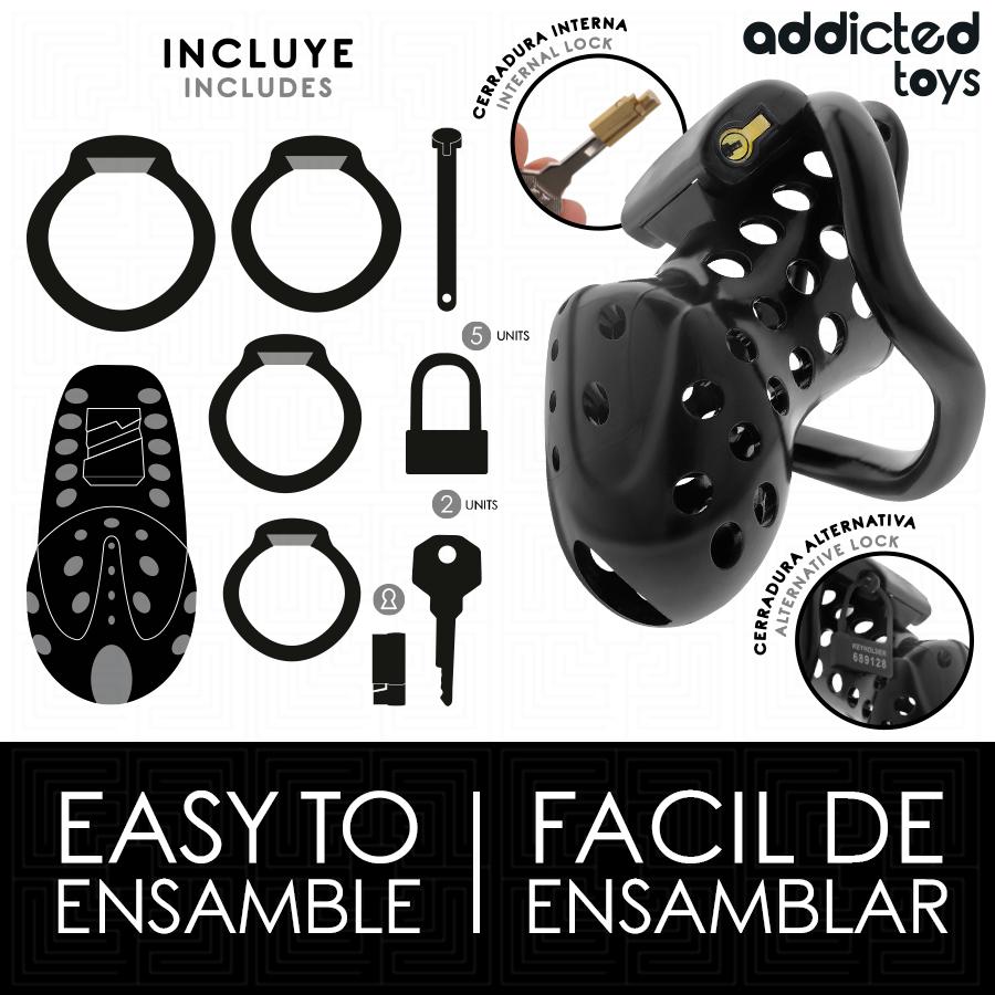 Addicted Toys - Chained Hollow Penis Cage 10.5 CM - Image 4