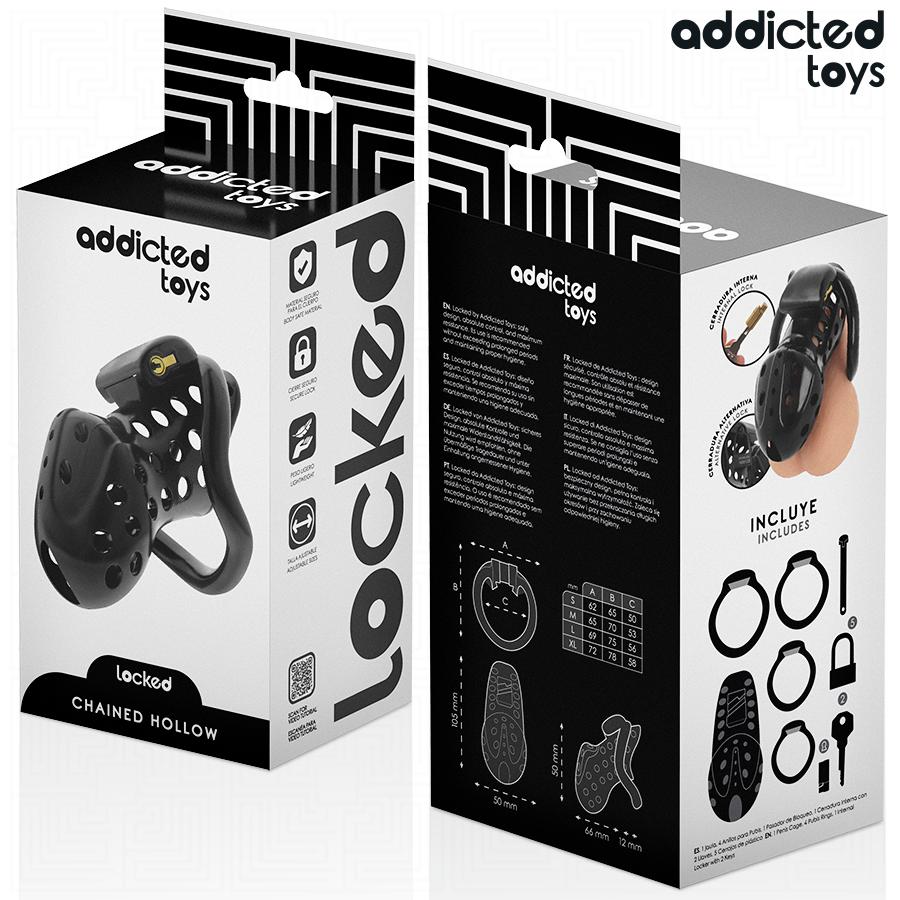 Addicted Toys - Chained Hollow Penis Cage 10.5 CM - Image 7